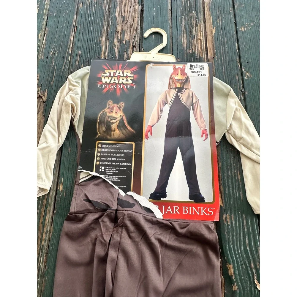 Vintage 1999 Star Wars Episode I Jar Jar Binks Child Costume Small 3-4 Jumpsuit - Picture 2 of 5
